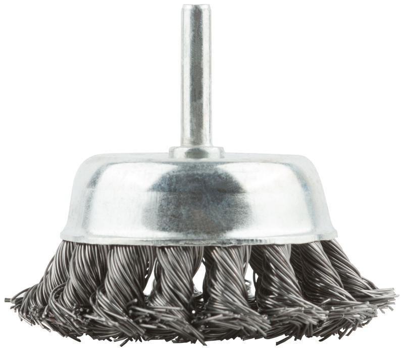  Корщетка тип "чашка" со штифтом стальная витая проволока 75мм MOS 38498М фото в каталоге от BTSprom.by