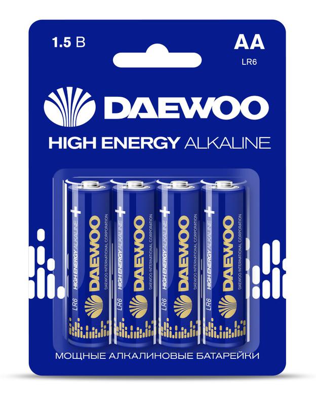 элемент питания алкалиновый aa/lr6 1.5в high energy alkaline 2021 bl-4 (уп.4шт) daewoo 5030329 от BTSprom.by