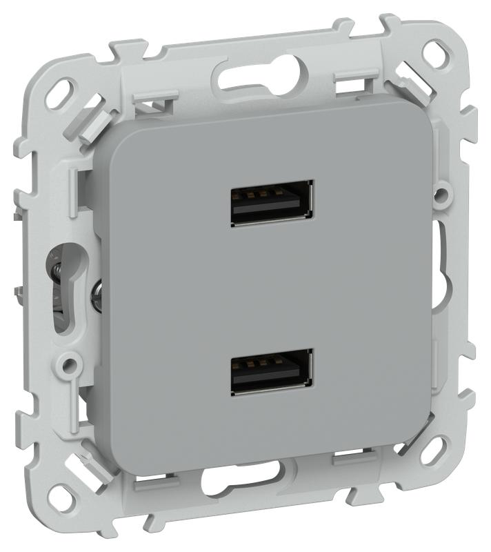 розетка usb сп flite рю-2-флс aa 2.1а механизм сер. iek fi-u21-d31-k03 от BTSprom.by