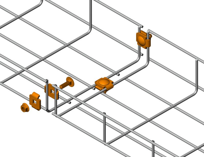 Комплект соединительный проволочного лотка (уп.50шт) Промрукав PR08.2468 от BTSprom.by