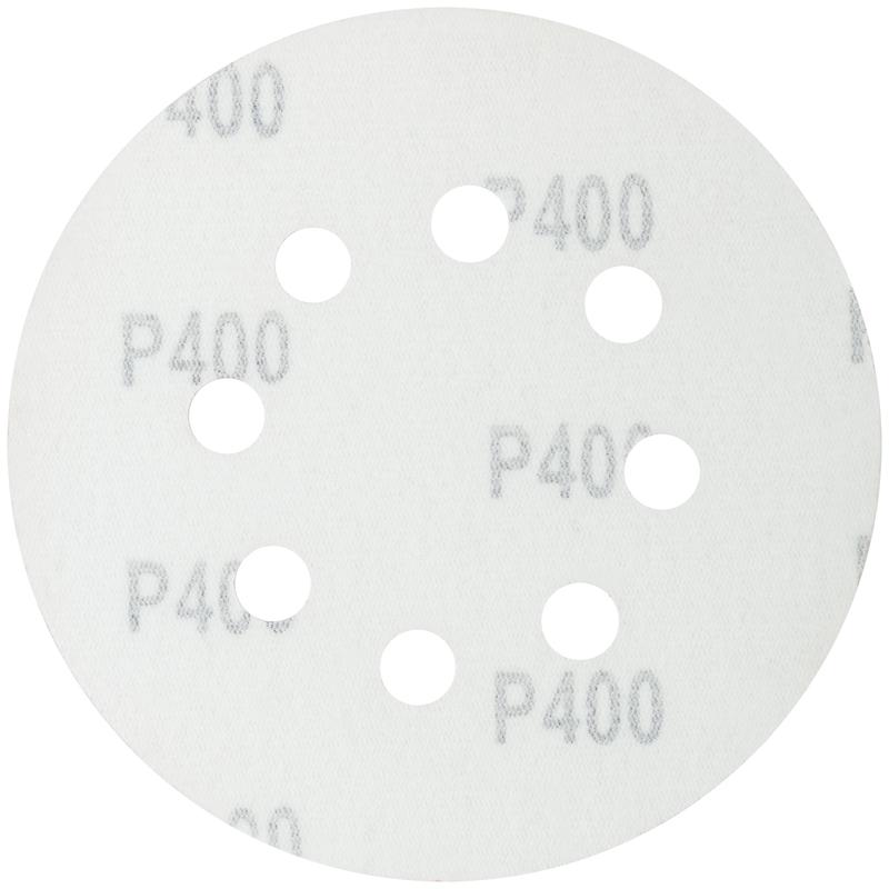  Круг шлифовальные с отверстиями (липучка) алюминий-оксидные 125мм Р 400 (уп.5шт) MOS 39841М фото в каталоге от BTSprom.by