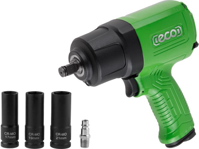 пневмогайковерт 1/2" eco aiw-1300s (1100 нм, ударный мех-м: twin hammer, 198 л/мин, 7800 об/мин, макс. резьба: м16) ec3914-5 от BTSprom.by