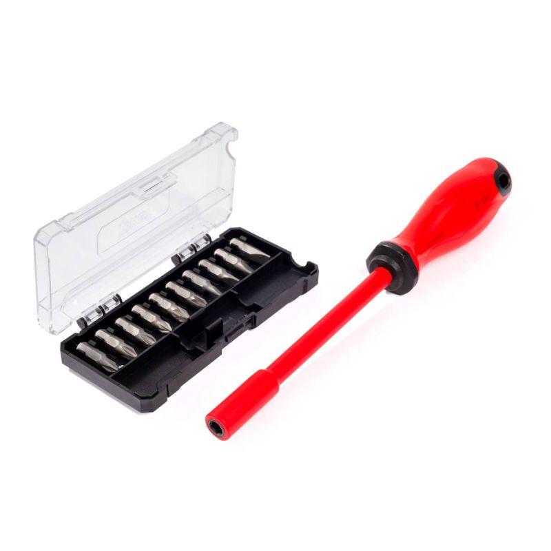  Отвертка диэлектрическая с набором бит "Профи" НИО-2210 (уп.1шт) КВТ 88928 фото в каталоге от BTSprom.by