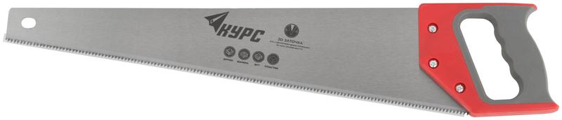  Ножовка по дереву 500мм средний каленый зуб 7 ТPI 2D заточка пластик. прорезиненная ручка КУРС 40318 фото в каталоге от BTSprom.by