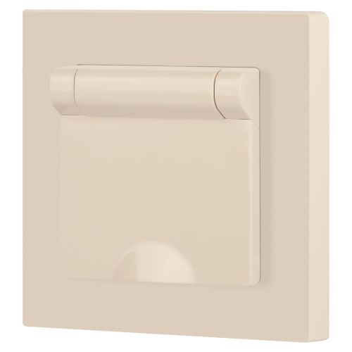  Розетка 1-м СП Accent 6-203-02 16А IP20 250В 2P+E Schuko с крышкой сл.кость Intro Б0063716 фото в каталоге от BTSprom.by