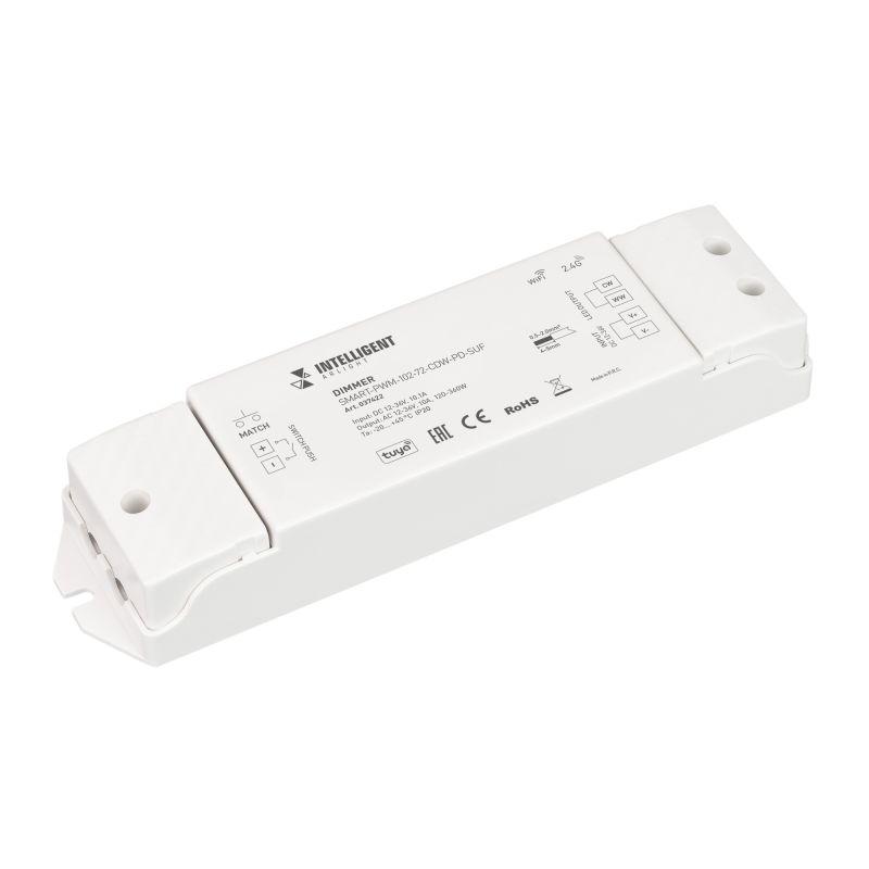 диммер smart-pwm-102-72-cdw-pd-suf (12-36в 2х5а tuya wi-fi 2.4g) ip20 пластик intelligent arlight 037422 от BTSprom.by