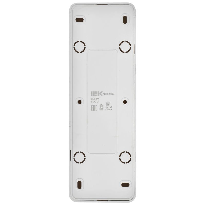  Розетка 4-м ОП GLORY РС24-2-ХБм 10А без заземл. без защ. шторок бел. матов. IEK ERH40-K01M-10 фото в каталоге от BTSprom.by