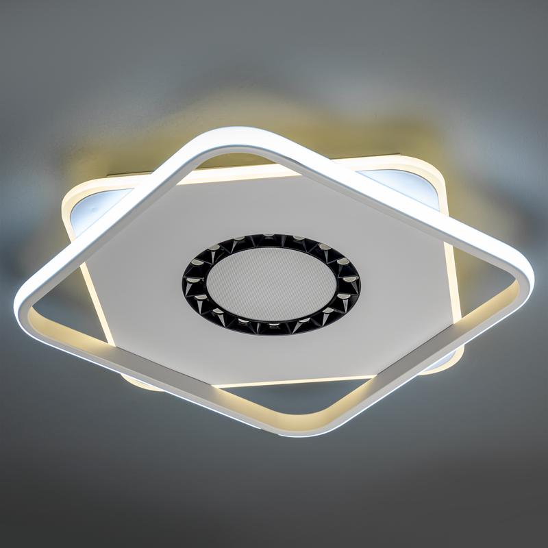  Люстра светодиодная GALASSIA 88Вт 2700К+6400К/4200К/6400К+2700К 480х480х55мм 40кв.м ДУ 3 режима диммир. бел. Ritter 51586 3 фото в каталоге от BTSprom.by