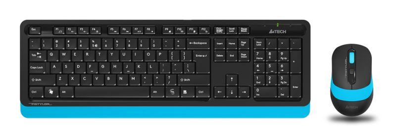 комплект клавиатура+мышь fstyler fg1010 клавиатура черн./син. мышь черн./син. usb беспроводная multimedia fg1010 blue a4tech 1147572 от BTSprom.by