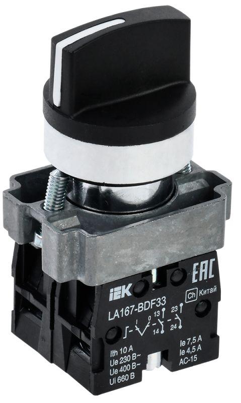 переключатель la167-bdf33 3 полож. 2но черн. karat iek bsw20-bdf33-4-24-67-3-k02 от BTSprom.by