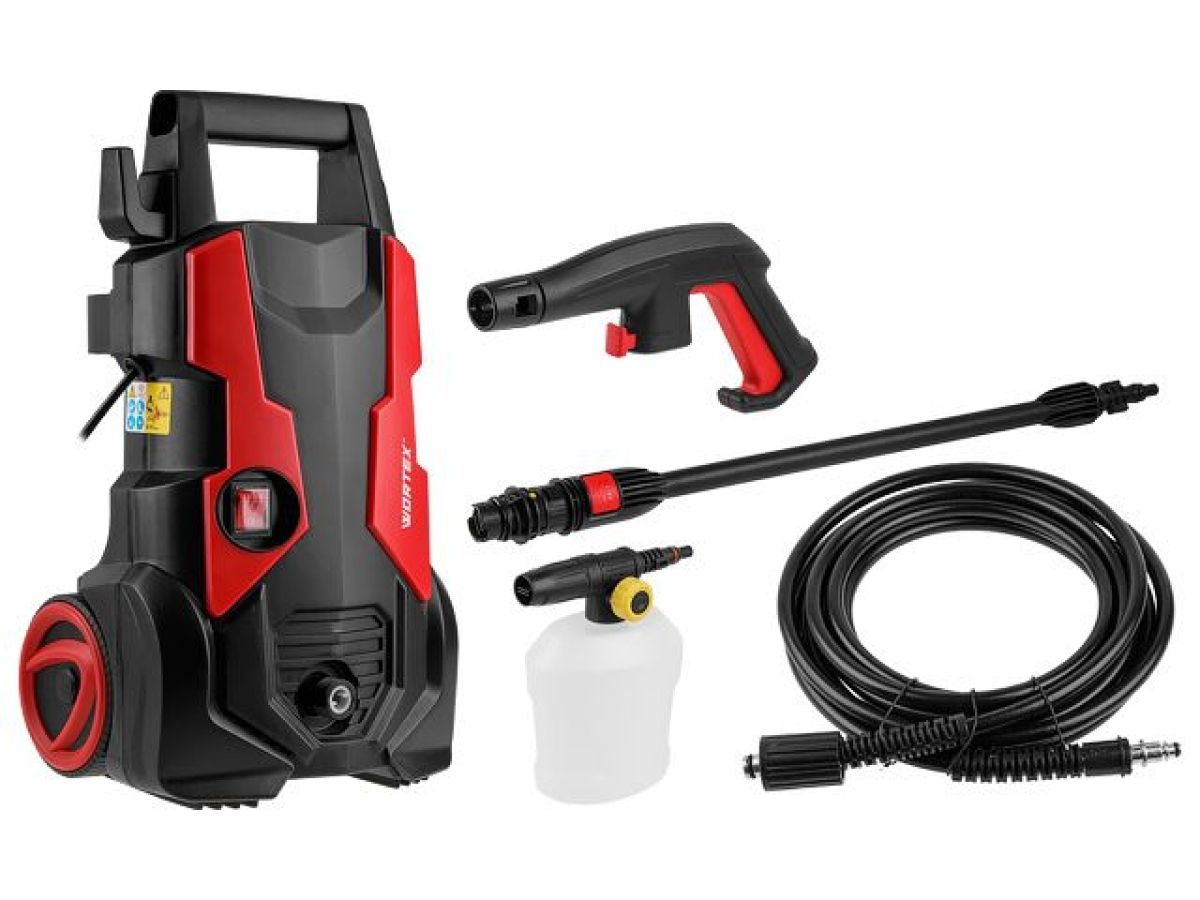 очиститель высокого давления wortex pw 1420 1.90 квт, 150 бар, 450 л/ч (мойка высокого давления, автомойка, ф-ция самовсасывания, алюминиевая помпа, шланг 5 м) 0318310 от BTSprom.by