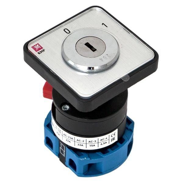  Переключатель кулачковый ПК-1-112 2п 25А "0-1" с ключом EKF pk-1-112-25 фото в каталоге от BTSprom.by