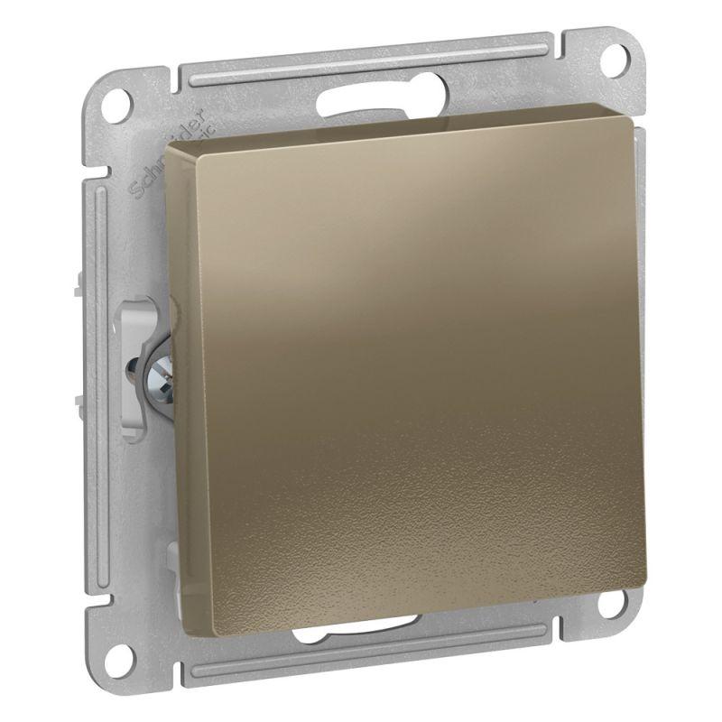 выключатель 1-кл. сп atlasdesign 10а ip20 (сх. 1) 10ax с самовозвратом механизм шампань se atn000515 от BTSprom.by