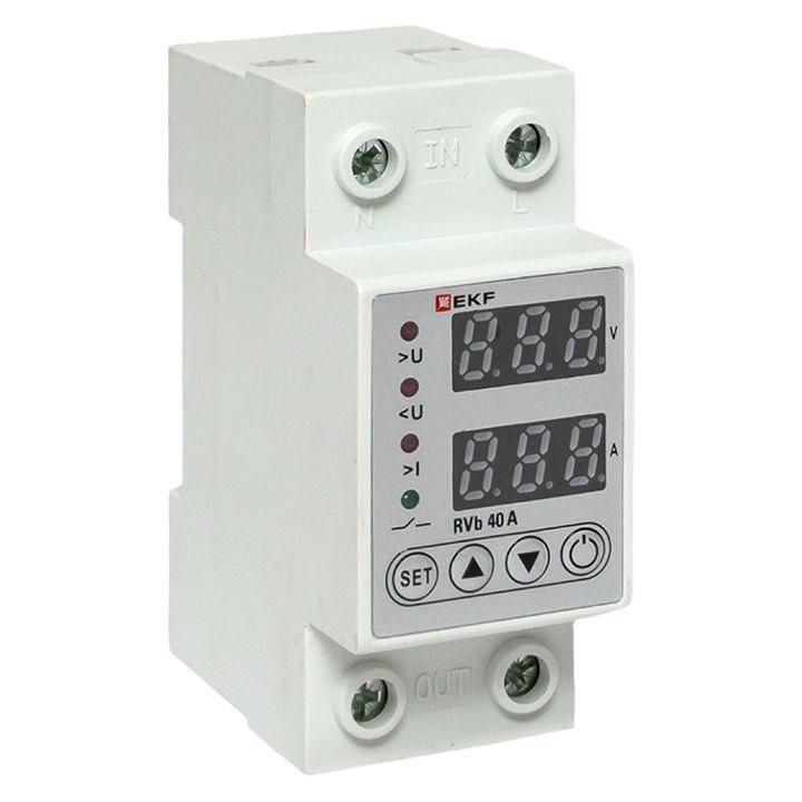 реле напряжения и тока с дисп. rvb 40а ekf rvb-m40a от BTSprom.by