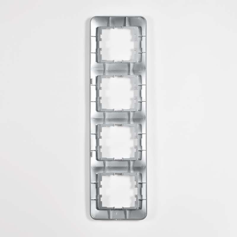  Рамка 4-м Karina Life вертикал. матов. серебр. LEZARD 708-4300-154 фото в каталоге от BTSprom.by