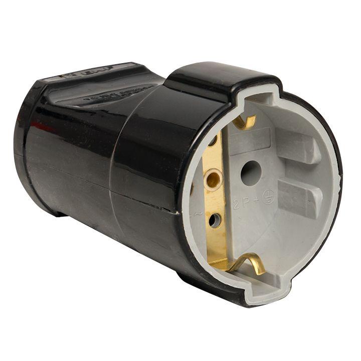 гнездо штепсельное с заземл. черн. 16а 250в proxima ekf asg16-30-r от BTSprom.by