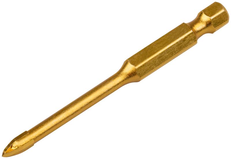  Сверло по кафелю 4 режущие кромки титан. покрытие U-хвостовик под биту 4х69мм FIT 35474 фото в каталоге от BTSprom.by