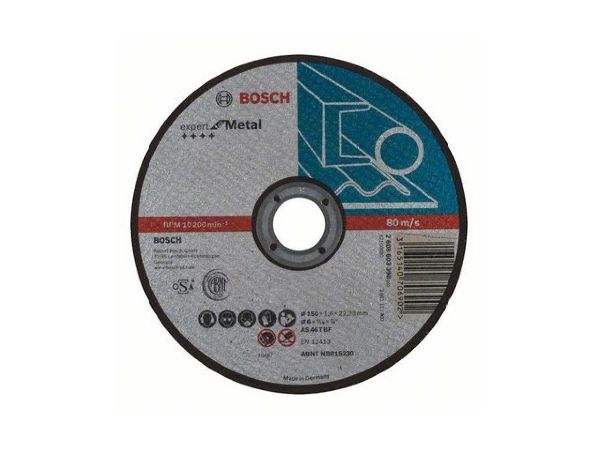 круг отрезной 150х1.6x22.2 мм для металла прямой expert bosch 2608603398 от BTSprom.by