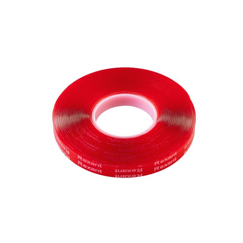  Лента клейкая двухсторонняя прозрачная на VHB акриловой основе 10ммх5м Rexant 09-6057 фото в каталоге от BTSprom.by