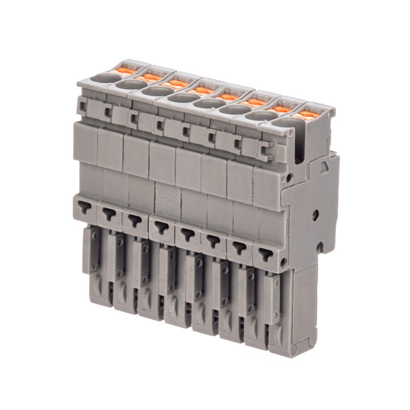 штекер зажим push-in 8 точек подключения 2.5кв.мм сер. dkc vpr-p-2.5-8 от BTSprom.by