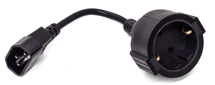 кабель питания cee 7/3 - c14 3х0.75 220в 10а 2200вт 0.15м черн. filum fl-apc10-eu-c14-0.15m от BTSprom.by