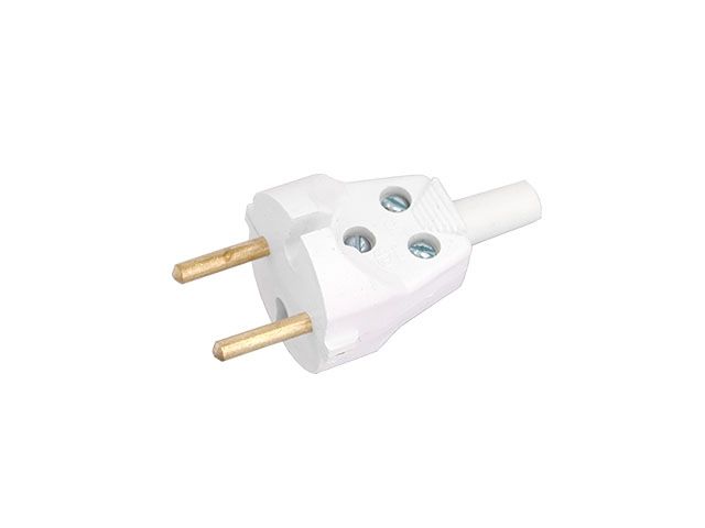 вилка (б/з, 6а, 250в) белая, bylectrica в6-215 от BTSprom.by
