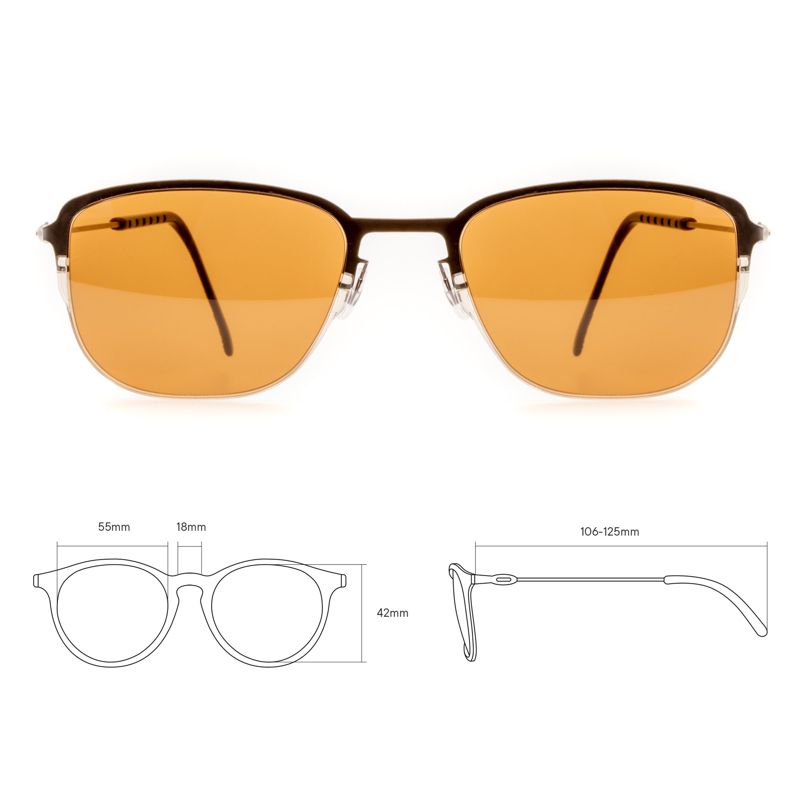  Очки солнцезащитные модель 19 титан с корич. линзами черн. DKC TCSKSF56010002 фото в каталоге от BTSprom.by