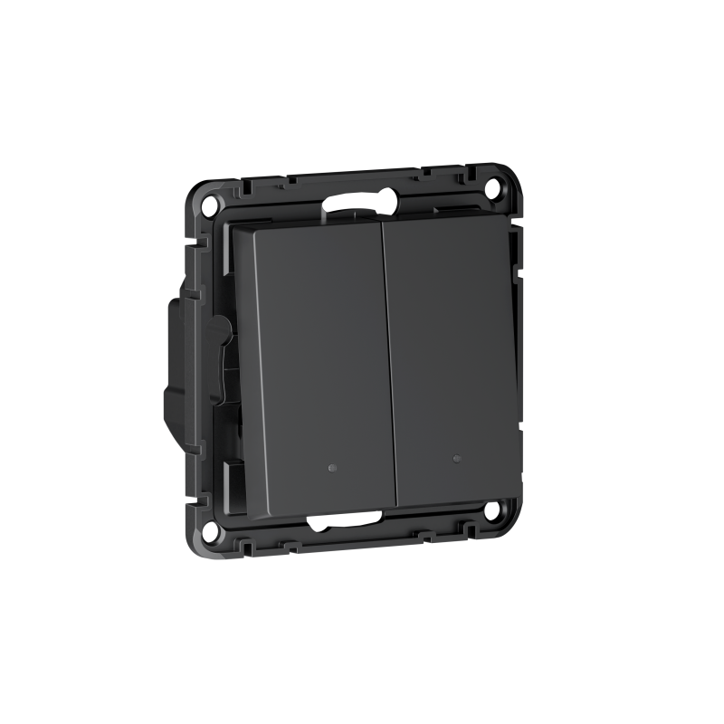 выключатель 2-кл. сп atlasdesign smart 10а ip21 zigbee сх.1 l(n) с опциональной нейтралью механизм карбон умный дом sber & se atn001017z от BTSprom.by
