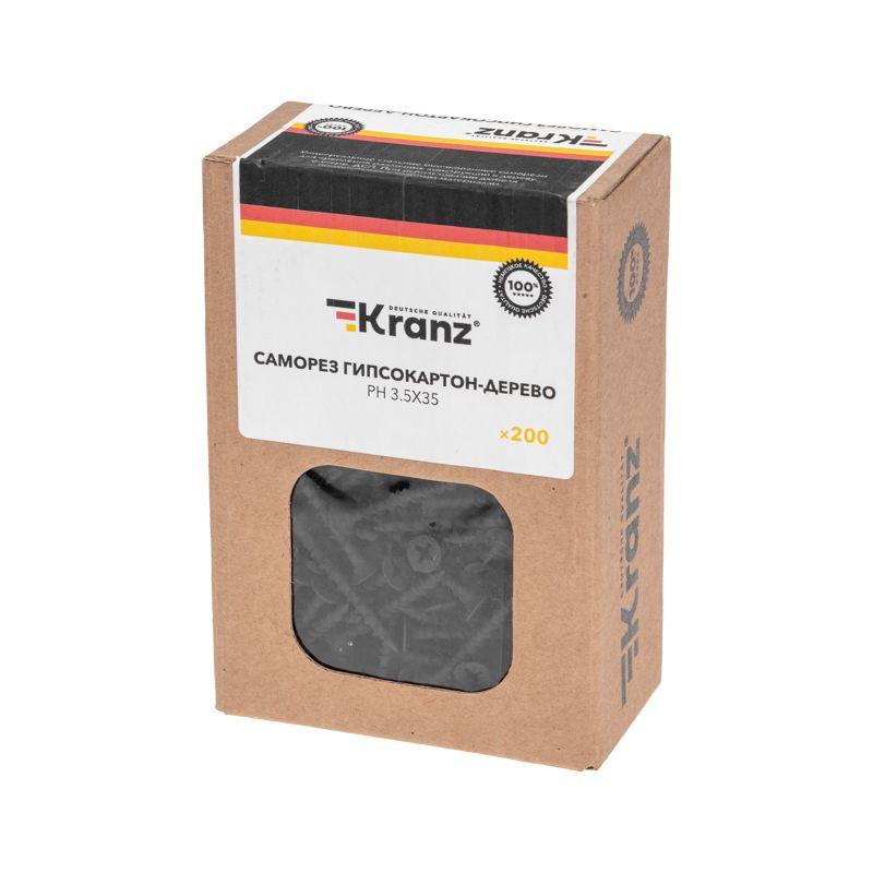  Саморез гипсокартон-дерево 3.5х35 (уп.200шт) Kranz KR-01-3331-005 фото в каталоге от BTSprom.by