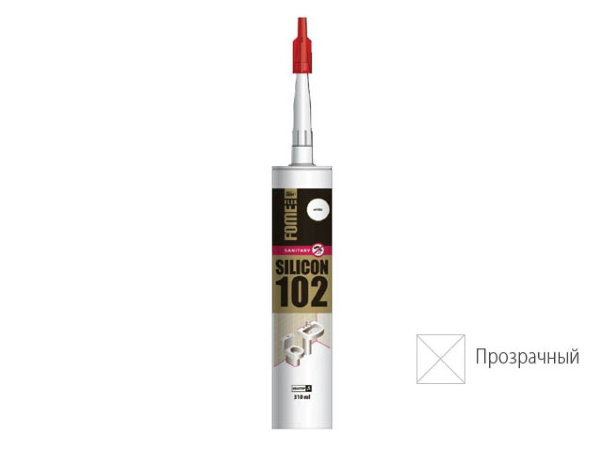 герметик силиконовый санитарный fome flex "sanitary silicon 102" (прозр.) 310мл 01-4-1-101 от BTSprom.by
