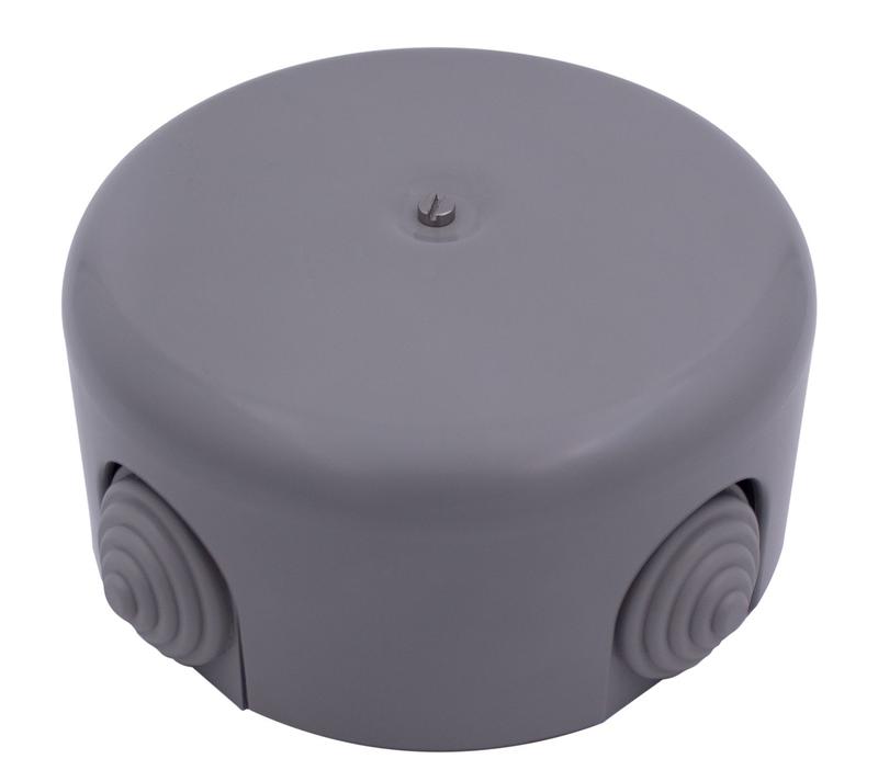 коробка распределительная 78мм (4 кабельных ввода в комплекте) пластик титан bironi b1-521-26-k от BTSprom.by