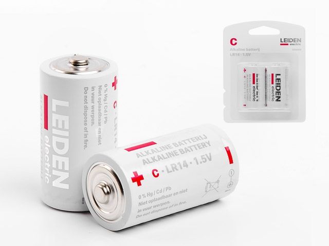 батарейка c lr14 1,5v alkaline 2шт. leiden electric 808004 от BTSprom.by