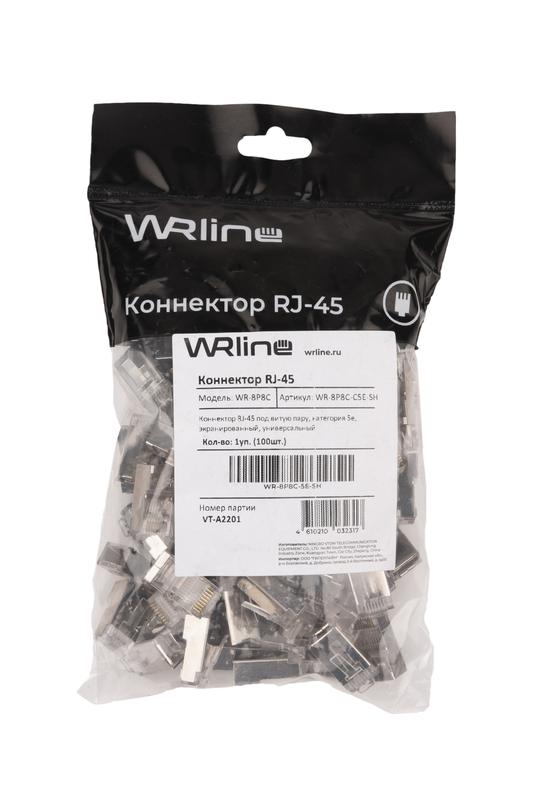 коннектор rj45 под витую пару кат.5e экранир. wr-8p8c-5e-sh универс. wrline 505229 от BTSprom.by