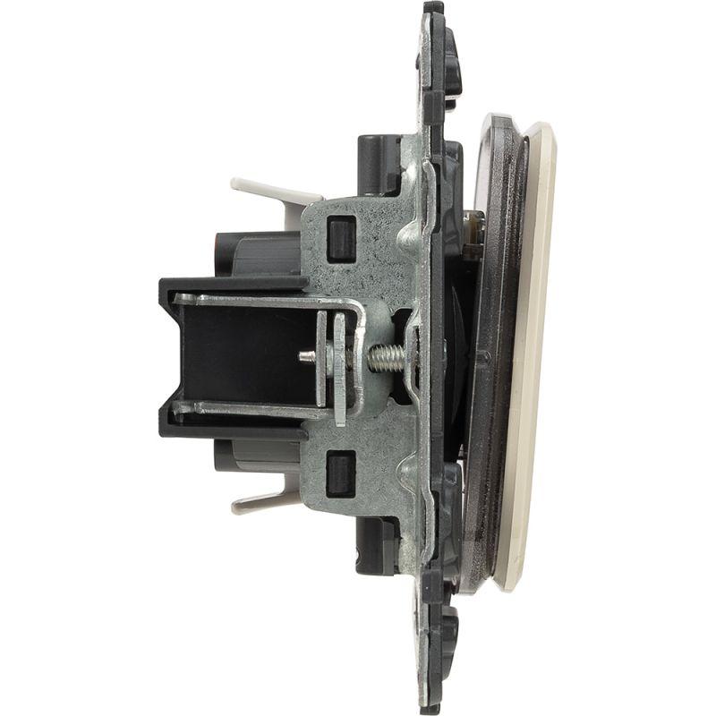  Переключатель 1-кл. СП Valena Allure 10А IP20 250В 10AX с подсветкой с лицев. панелью безвинтов. зажимы механизм сл. кость Leg 752826 фото в каталоге от BTSprom.by