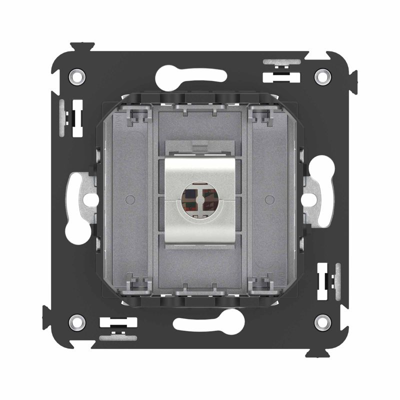  Розетка компьютерная 1-м СП Avanti "Закаленная сталь" RJ45 кат.6A без шторок экранир. механизм DKC 4404773 фото в каталоге от BTSprom.by