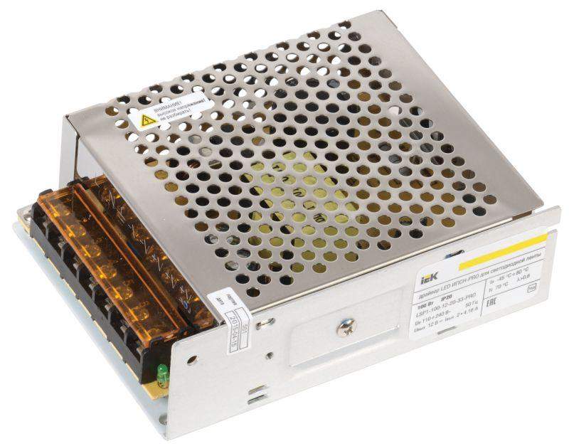 драйвер led ипсн-pro 5050 100вт 12в блок-клеммы ip20 iek lsp1-100-12-20-33-pro от BTSprom.by