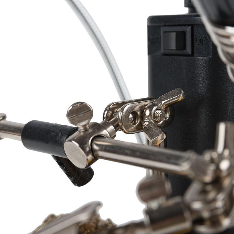  Держатель "третья рука" ПРОФИ с лупой х3; подставка под паяльник; LED подсветка; стенд для припоя REXANT 12-0258 фото в каталоге от BTSprom.by