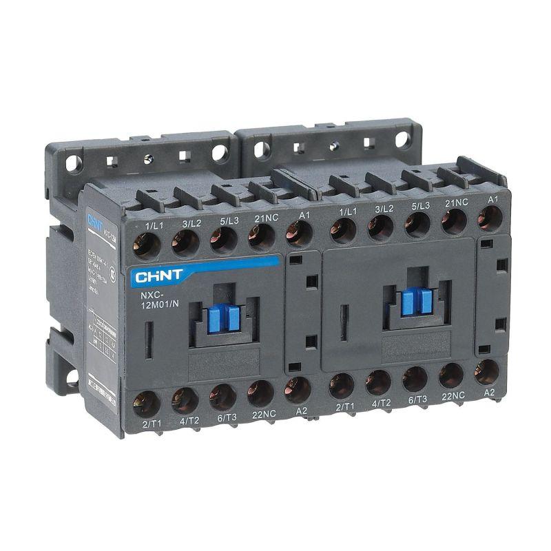 контактор реверсивный nxc-09m01/z/n 3п 9а 24в dc 1нз (r) chint 956573 от BTSprom.by