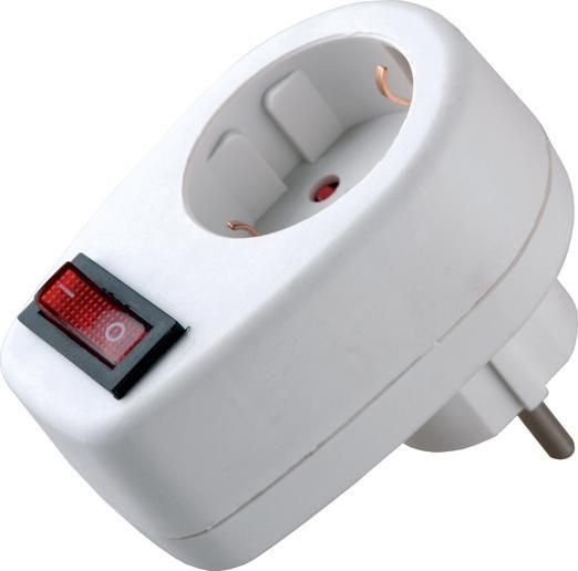 переходник 1-м sa 1/1-zdv с заземл. с выкл. volsten 9378 от BTSprom.by