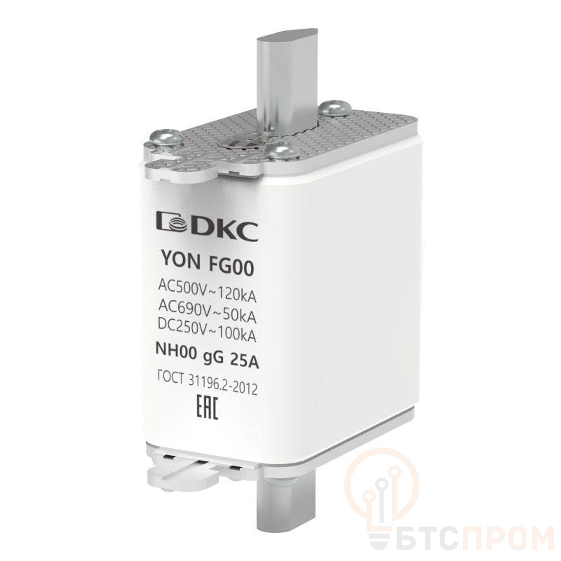 Предохранитель YON ножевого типа FG00 с одинарной индикацией 25А DKC 1FG00-0025 фото в каталоге от BTSprom.by  Предохранитель YON ножевого типа FG00 с одинарной индикацией 25А DKC 1FG00-0025 фото в каталоге от BTSprom.by