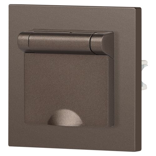  Розетка 1-м СП Accent 6-203-08 16А IP20 250В 2P+E Schuko с крышкой AL/CU Accent бронза Intro Б0063436 фото в каталоге от BTSprom.by