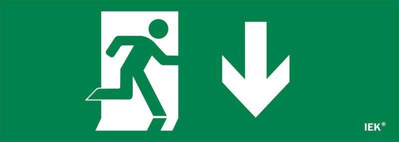 этикетка самоклеящаяся 280х100мм "фигура/стрелка вниз" iek lpc10-1-28-10-fniz от BTSprom.by