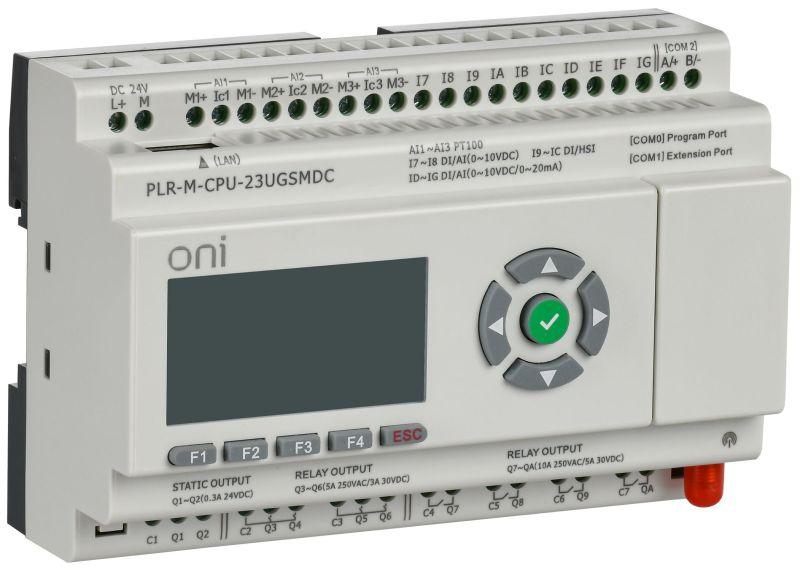 контроллер программируемый логический (микро плк) plr-m. cpu с gsm di10/pt3/do08(r)/02(t) 24в dc oni plr-m-cpu-23ugsmdc от BTSprom.by