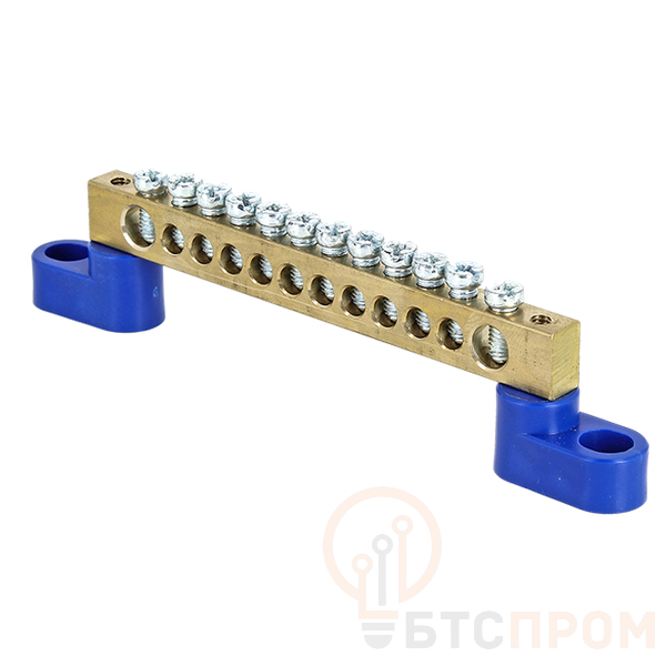 Шина нулевая N 6х9 12 отвер. латунь 2 син. угловых изолятора PROxima EKF sn0-63-12-2 фото в каталоге от BTSprom.by  Шина нулевая N 6х9 12 отвер. латунь 2 син. угловых изолятора PROxima EKF sn0-63-12-2 фото в каталоге от BTSprom.by