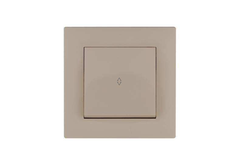 выключатель проходной 1-клав. karea rizz крем makel 88010005 от BTSprom.by