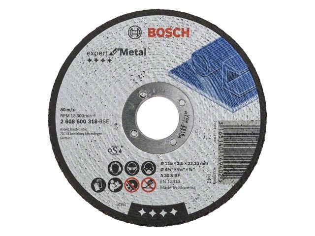 круг отрезной 115х2.5x22.2 мм для металла expert bosch 2608600318 от BTSprom.by
