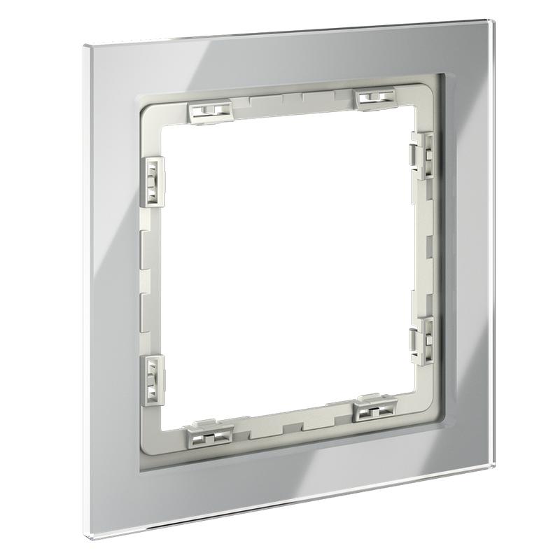  Рамка 1-м S70 стеклян. сталь Voltum VLS110105 фото в каталоге от BTSprom.by