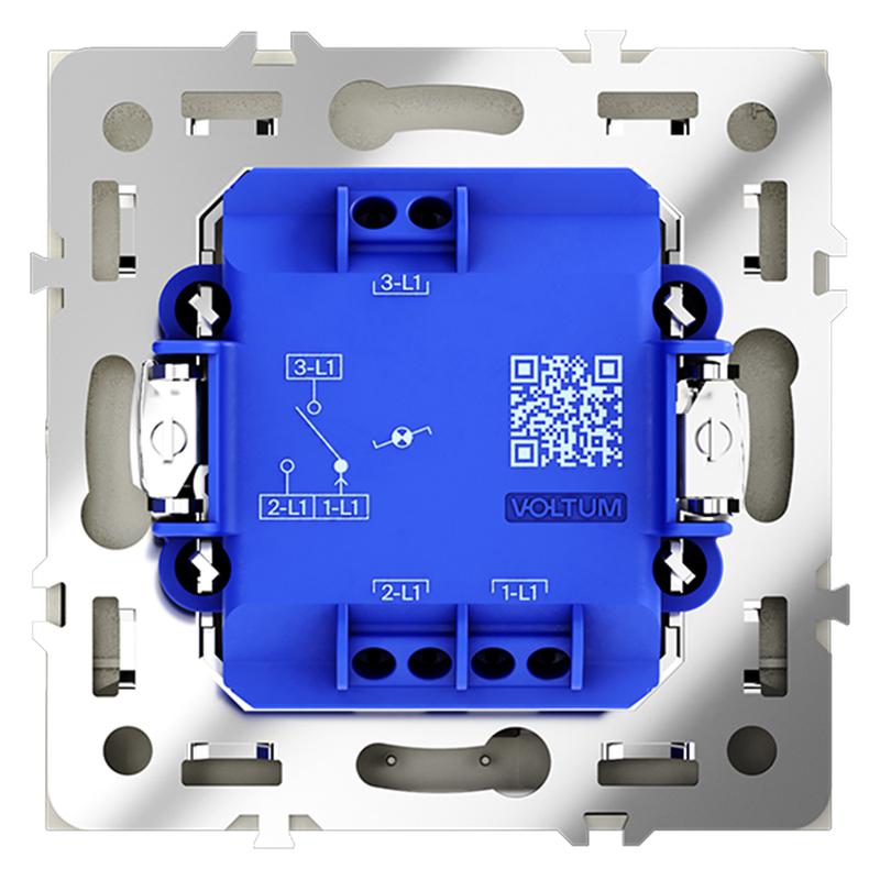  Переключатель проходной 1-кл. СП S70 10А с подсветкой механизм сталь Voltum VLS010405 фото в каталоге от BTSprom.by
