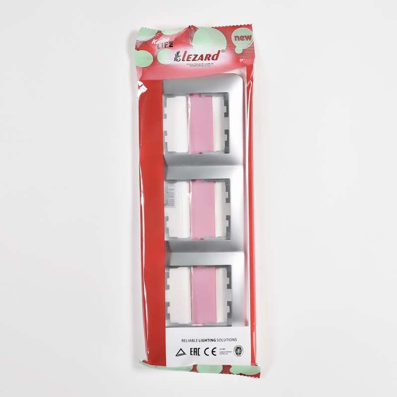  Рамка 3-м Karina Life вертикал. матов. серебр. LEZARD 708-4300-153 фото в каталоге от BTSprom.by