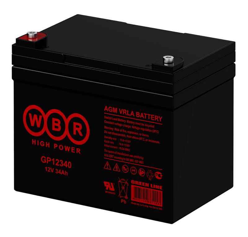 аккумулятор 12в 34а.ч wbr gp12340 wbr от BTSprom.by